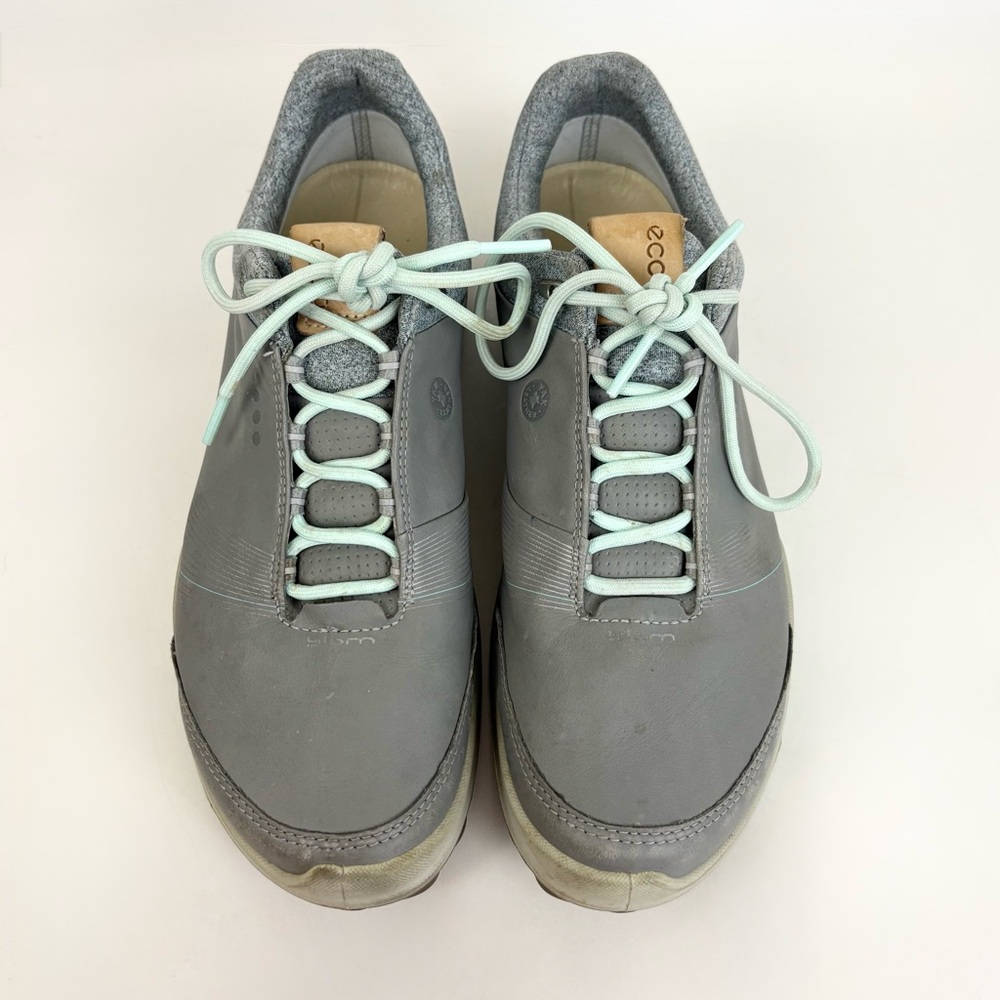 ECCO Biom Hybrid 3 Gray YAK Leather Lace Up Golf Shoes Women’s Size 8